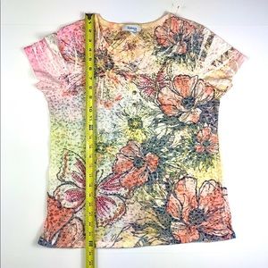 STYLE & CO. S/S Notch Neck Button T-Shirt, Size PL